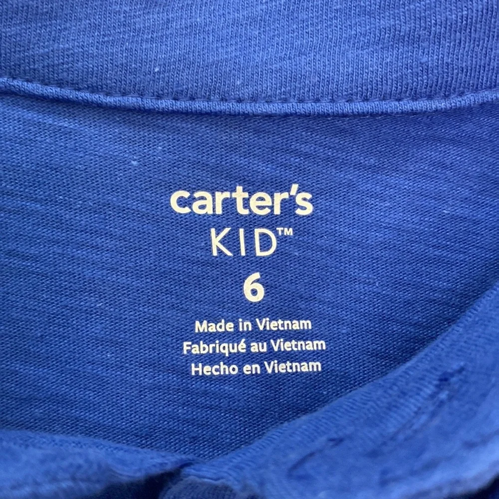 Carter's Boys Classic Blue Short Sleeve Polo Shirt NWT